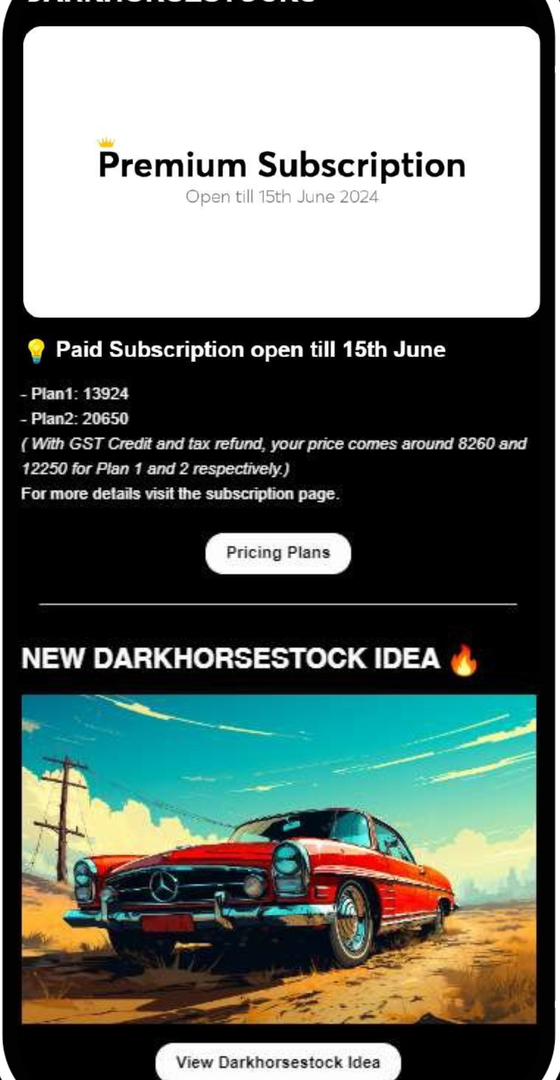 DarkHorseStocks Premium subscription