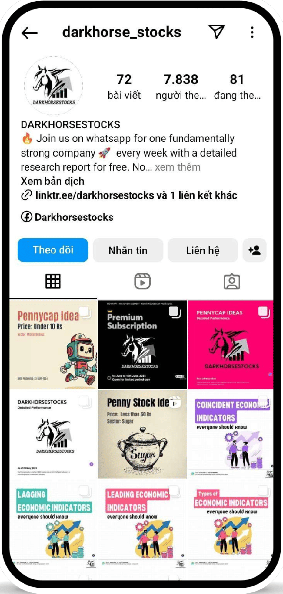 @darkhorse_stocks Instagram profile